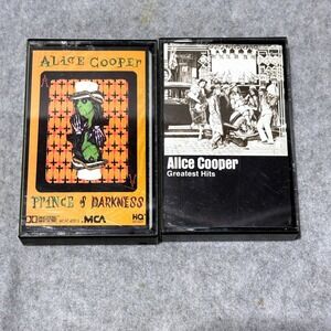 Alice Cooper Cassette Tapes Lot Prince of‎ Darkness & Greatest Hits Album Music